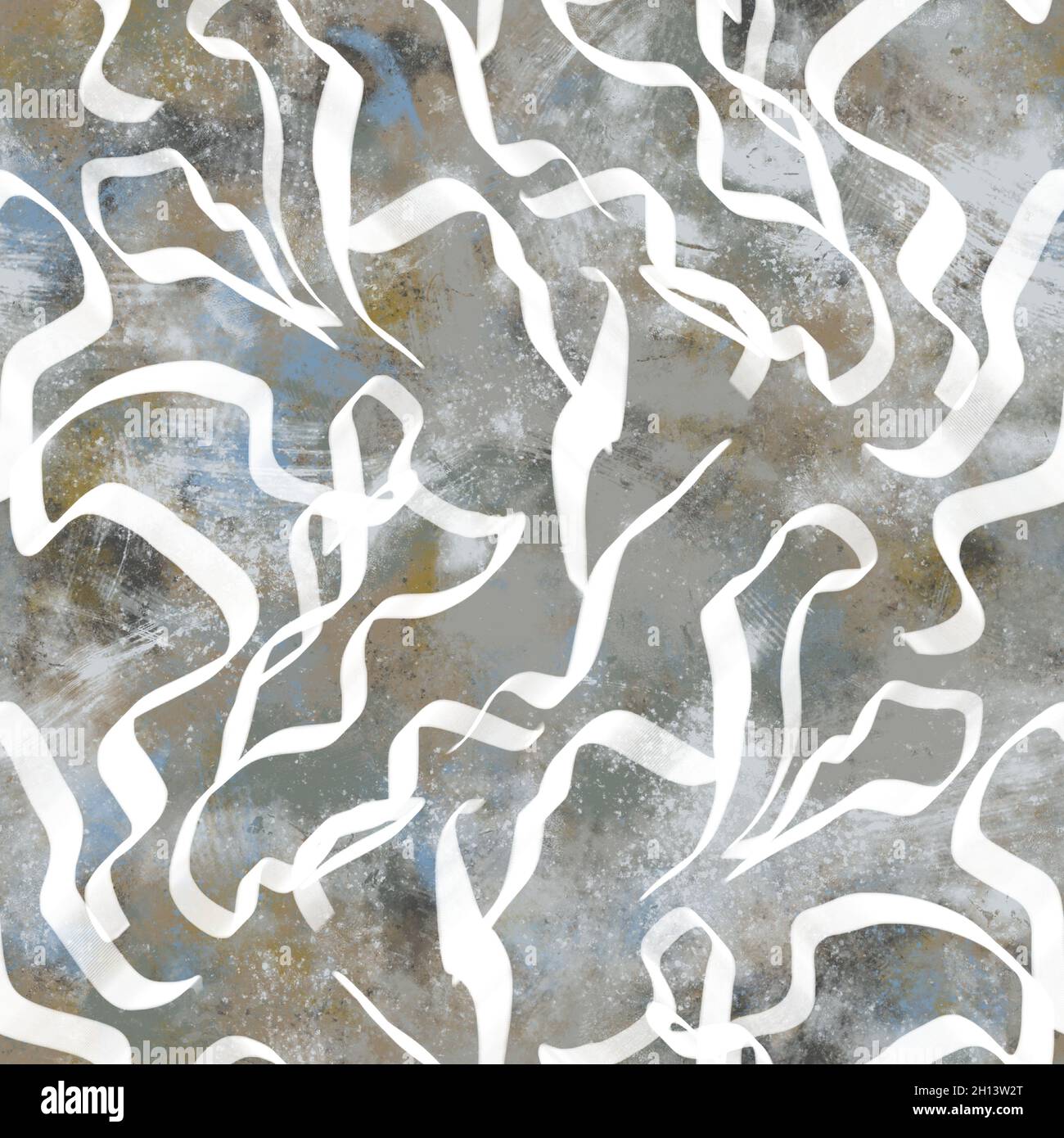 Seamless neutral and white grungy classic abstract surface pattern ...