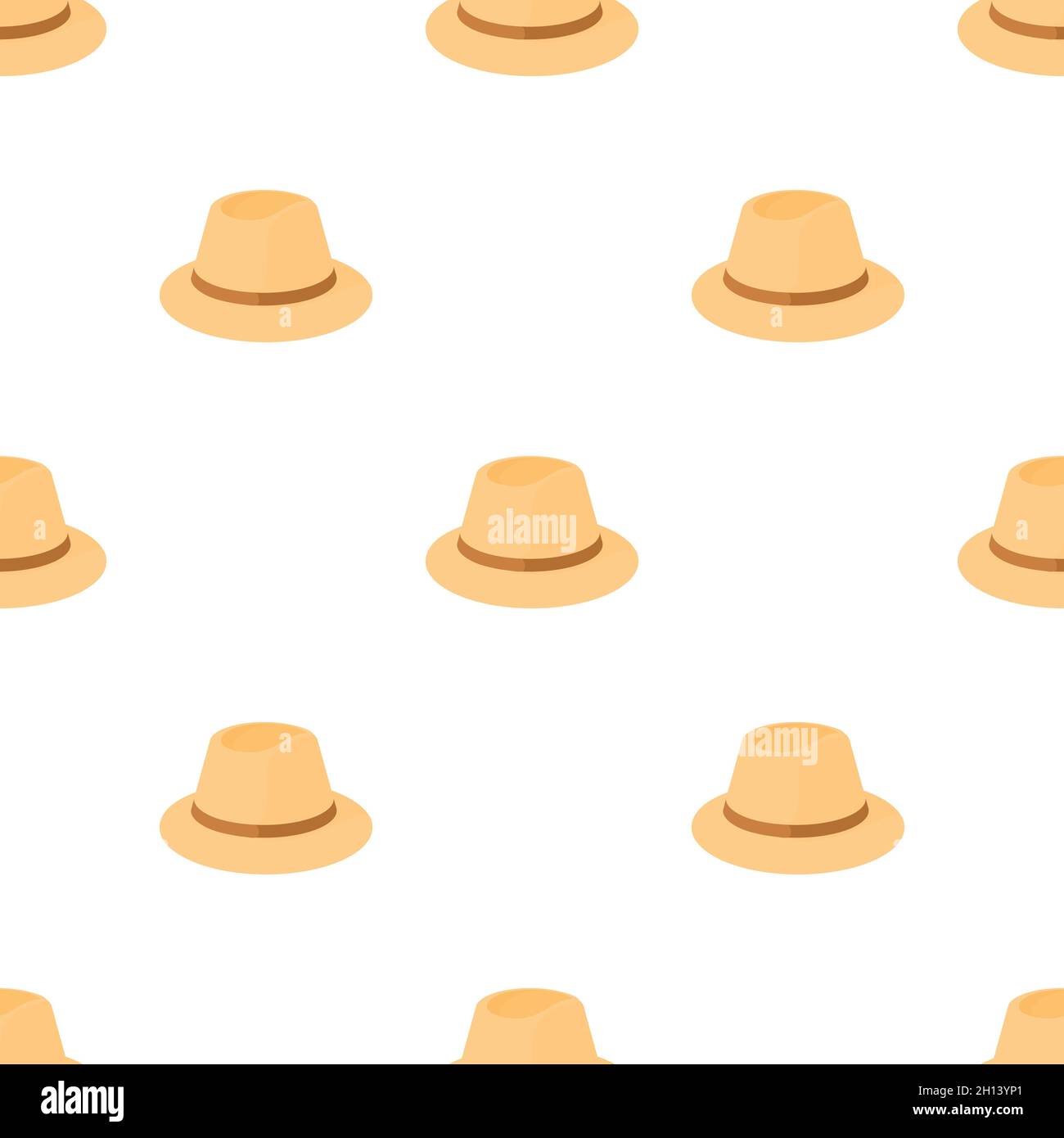 Fedora pattern seamless background texture repeat wallpaper geometric vector Stock Vector