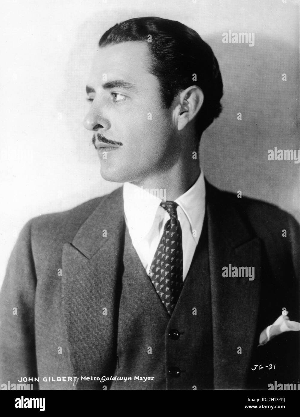 JOHN GILBERT circa 1926 Portrait publicity for Metro Goldwyn Mayer Stock Photo