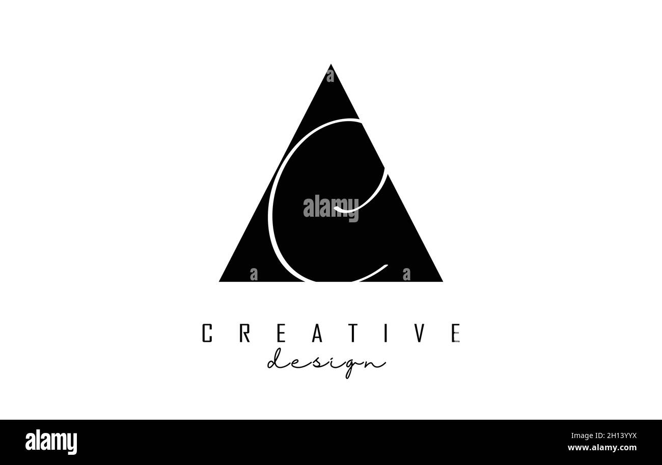Letters AC A C Logo with a minimalist design. Abstract letters A and C ...