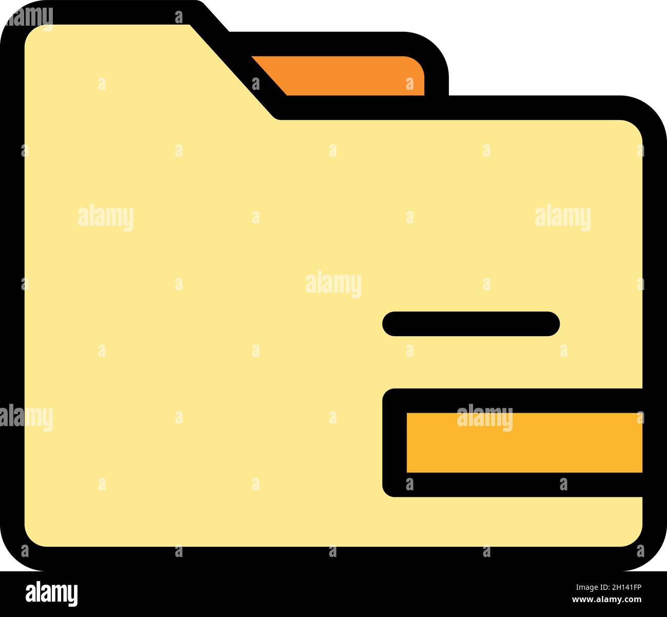 Personal folder interface icon. Outline Personal folder interface vector icon color flat isolated Stock Vector