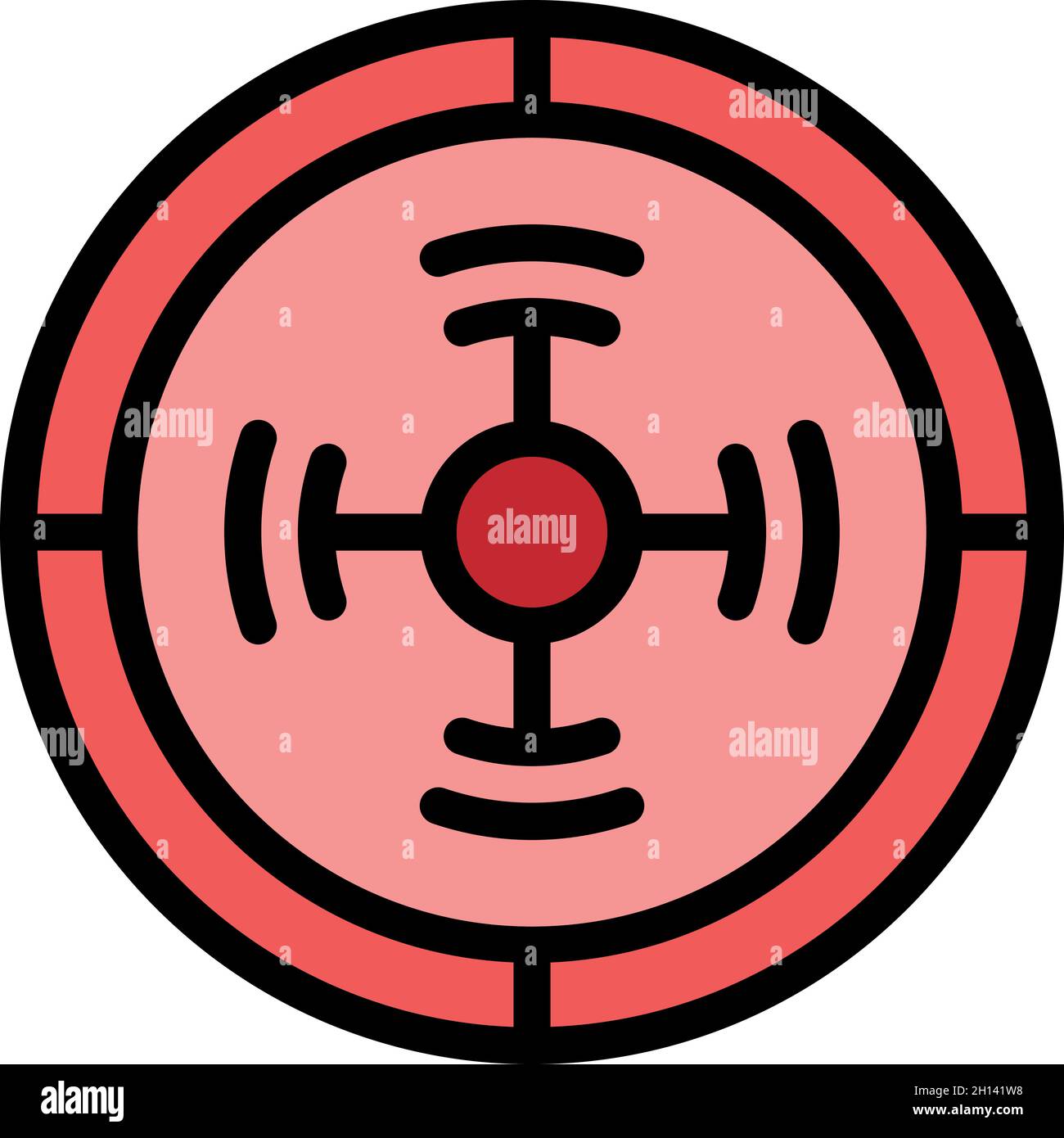 Scope icon. Outline scope vector icon color flat isolated Stock Vector ...