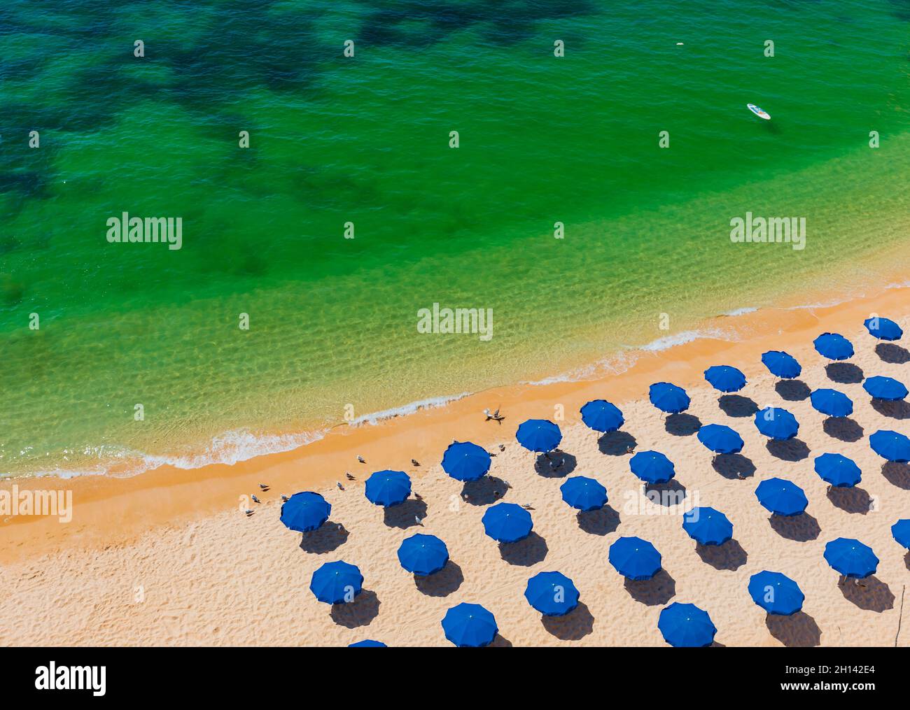 Aerial drone views of Praia da Marinha and Malhada do Baraco - beaches ...
