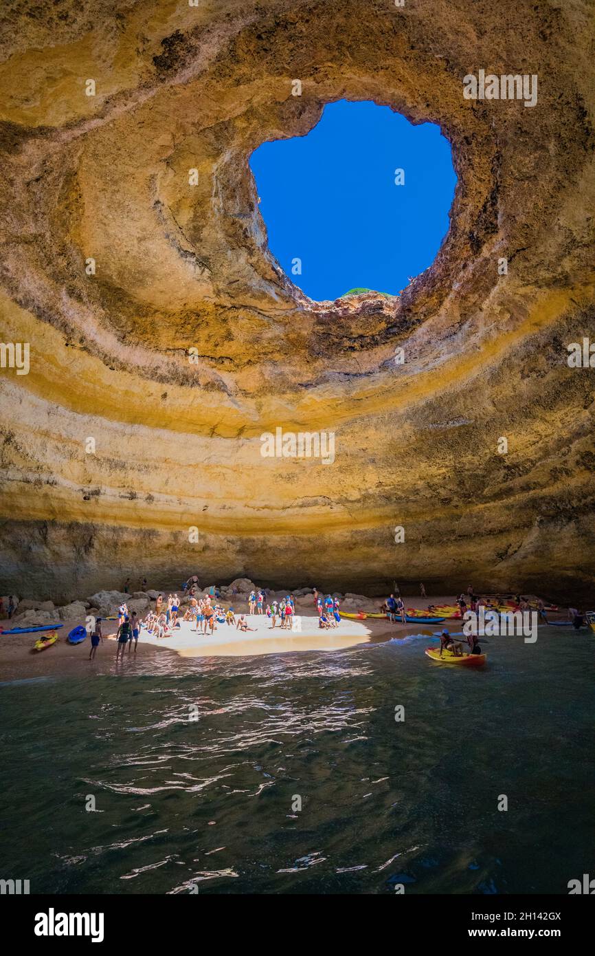 Aerial drone views of Praia da Marinha and Malhada do Baraco - beaches ...