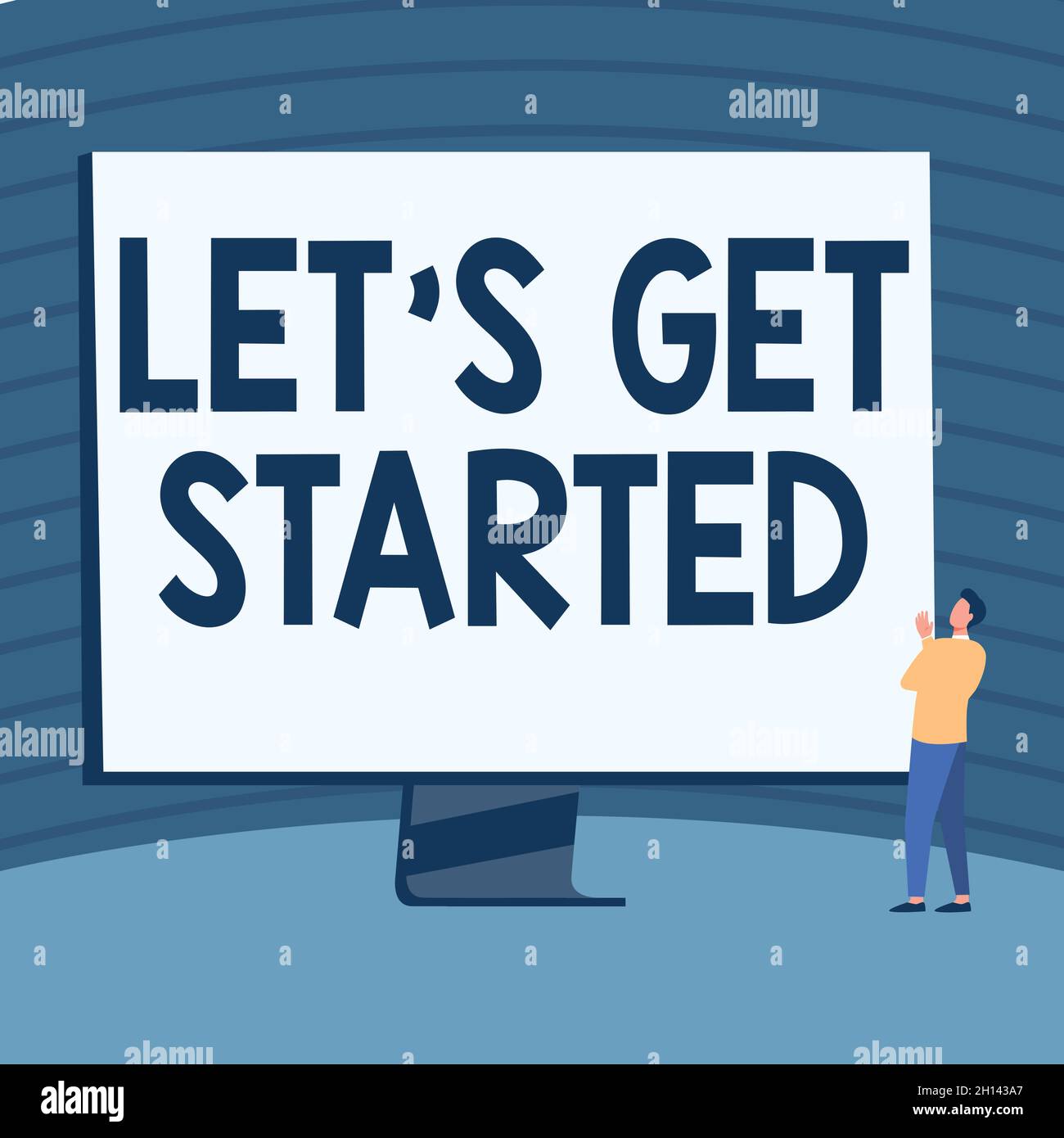 Text sign showing Let S Get Started. Conceptual photo encouraging ...