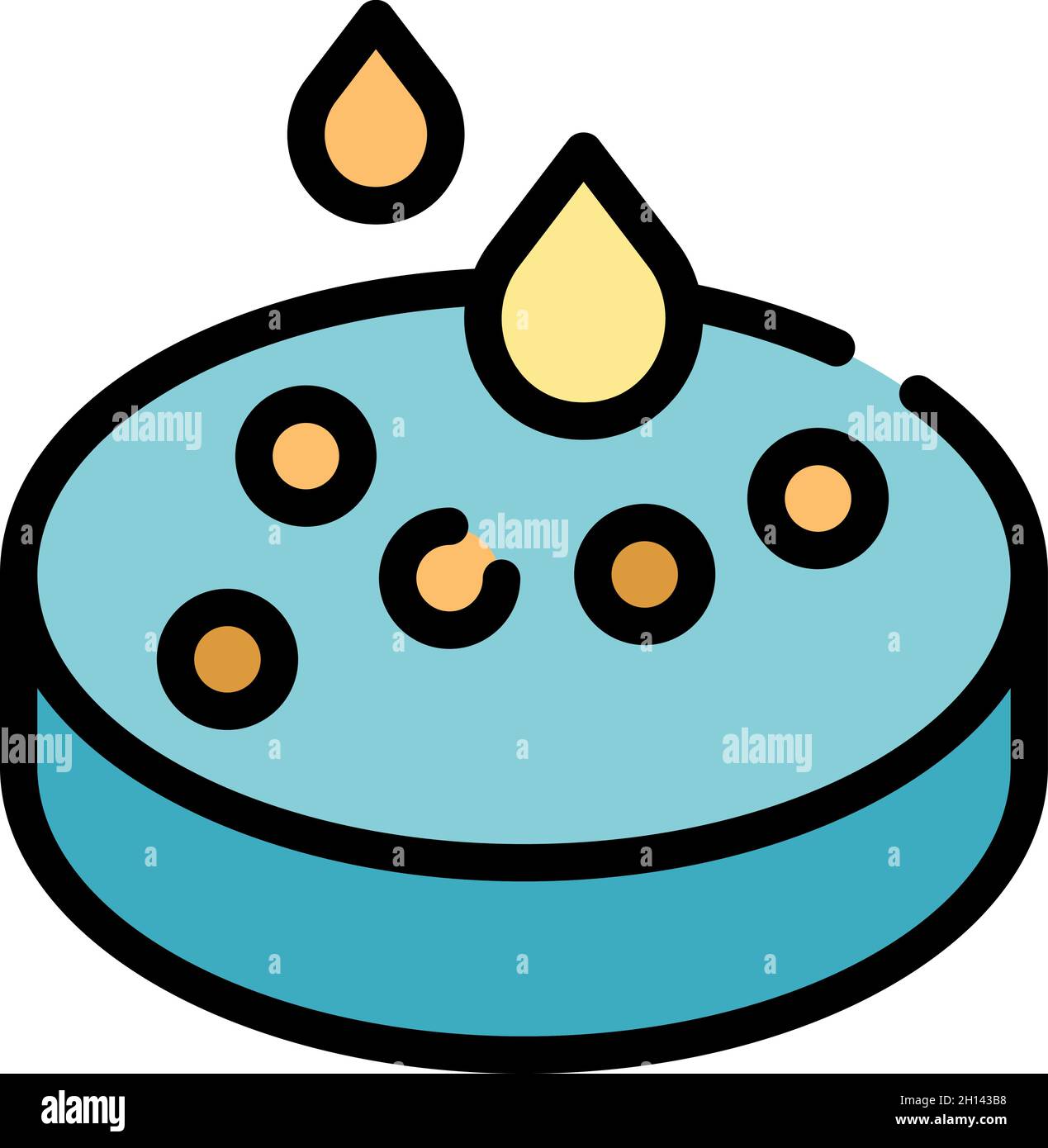 Analysis petri dish icon. Outline analysis petri dish vector icon color