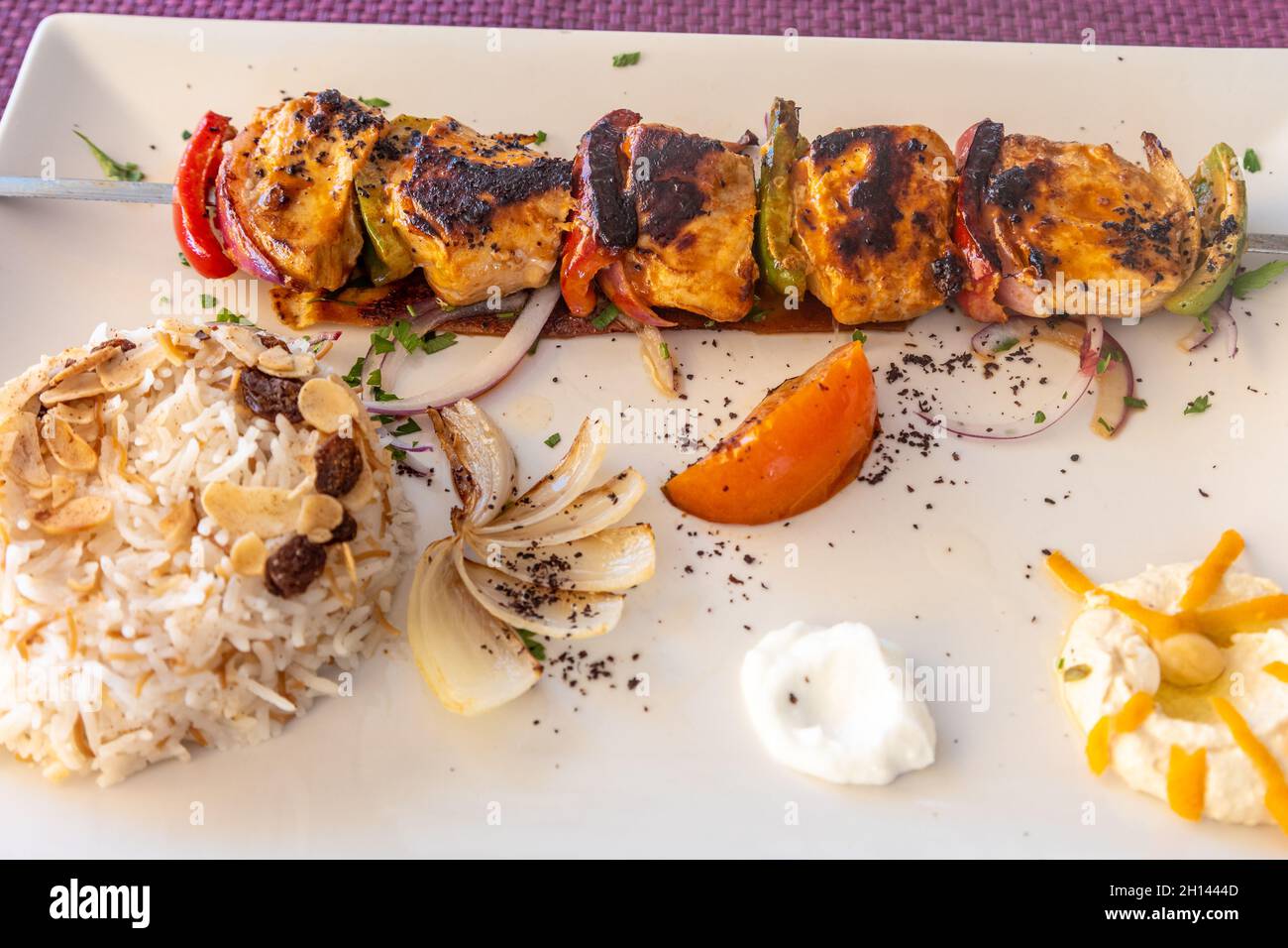 chicken-kebab-cooked-on-hi-res-stock-photography-and-images-alamy