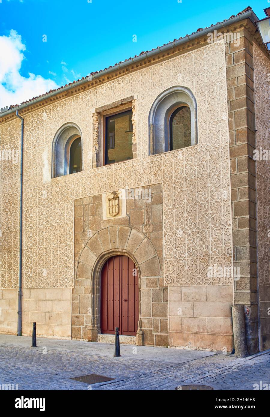 Principal facade of the Enrique IV´s Palace. Segovia, Spain. Stock Photo