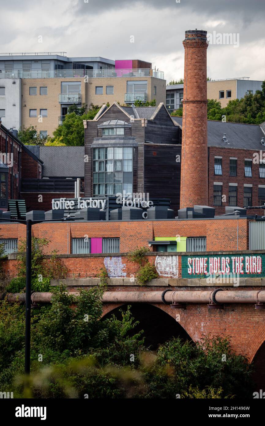 Detail of Ouseburn and the Toffee Factory, Newcastle Upon Tyne Stock