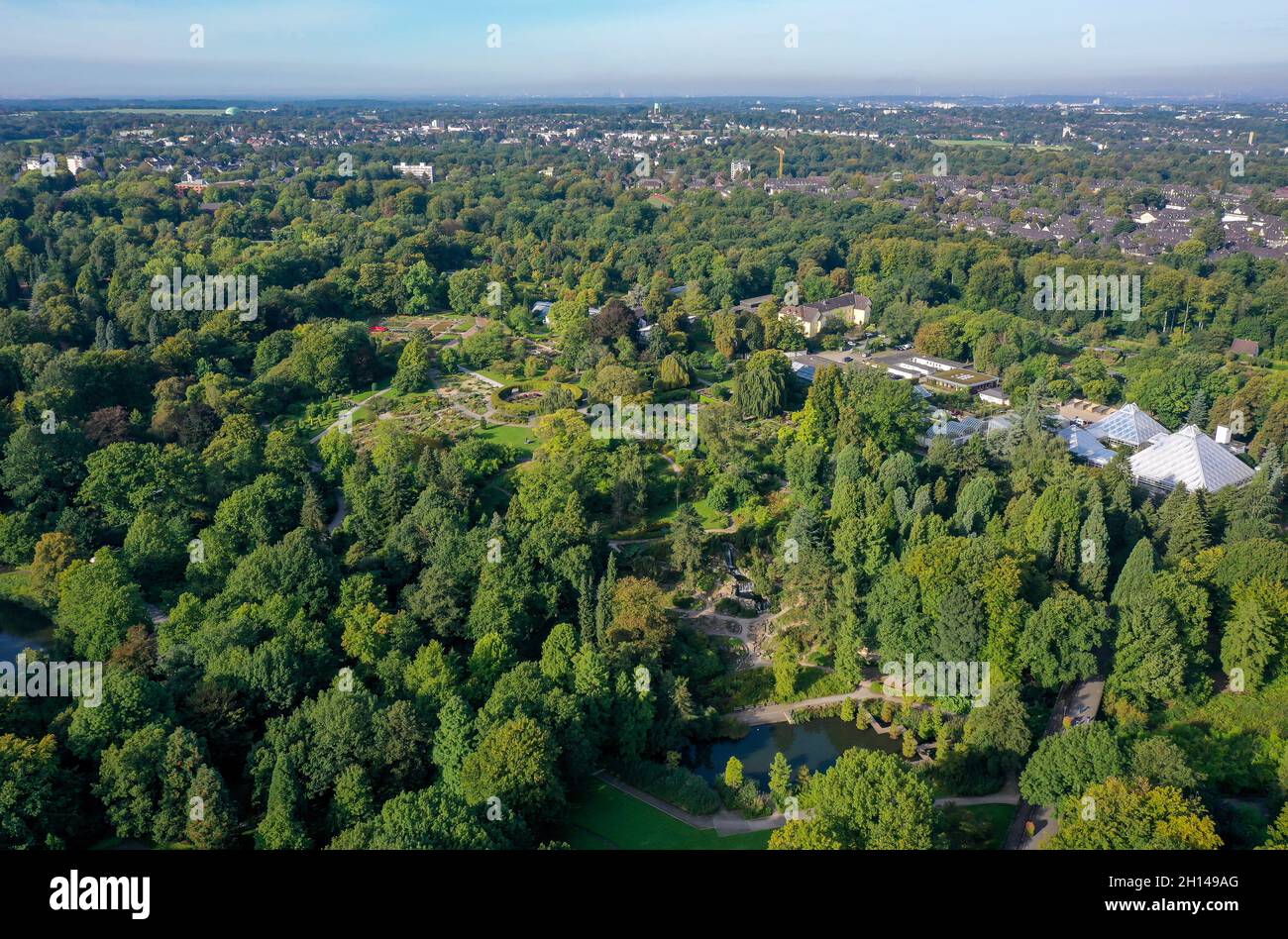 Essen, North Rhine-Westphalia, Germany - Grugapark, Grugapark is a park in Essen. It originated from the first Grossen Ruhrlaendischen Gartenbau-Ausst Stock Photo