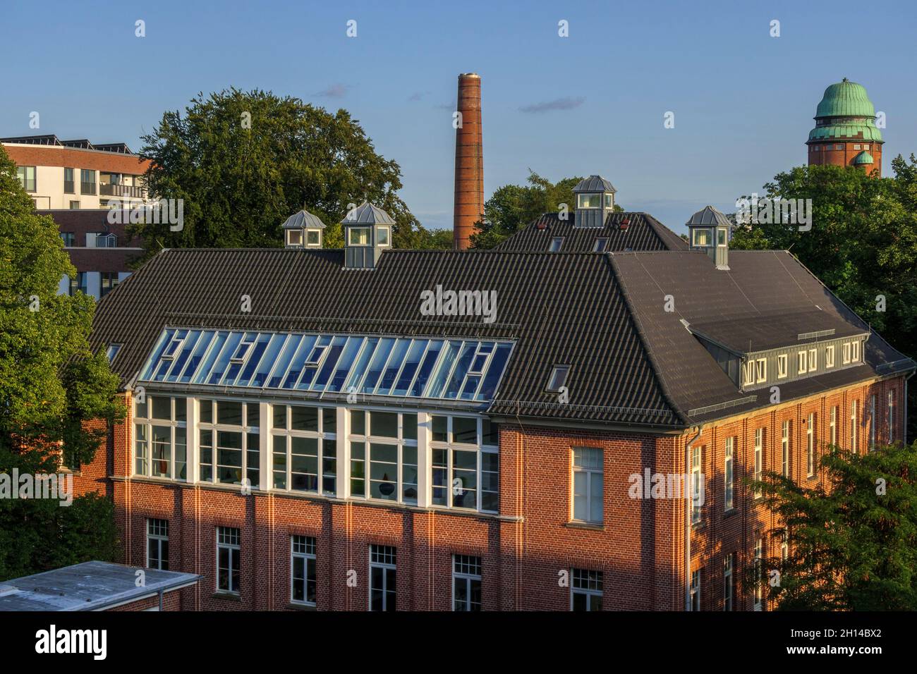 industrial architecture in former hospital Barmbek, Hamburg, Germany,  Europe Stock Photo
