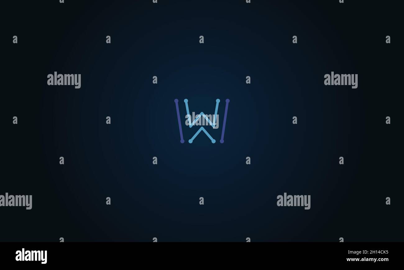 LETTER W LOGO DESIGN WITH NEGATIVE SPACE EFFECT FOR ILLUSTRATION USE ...