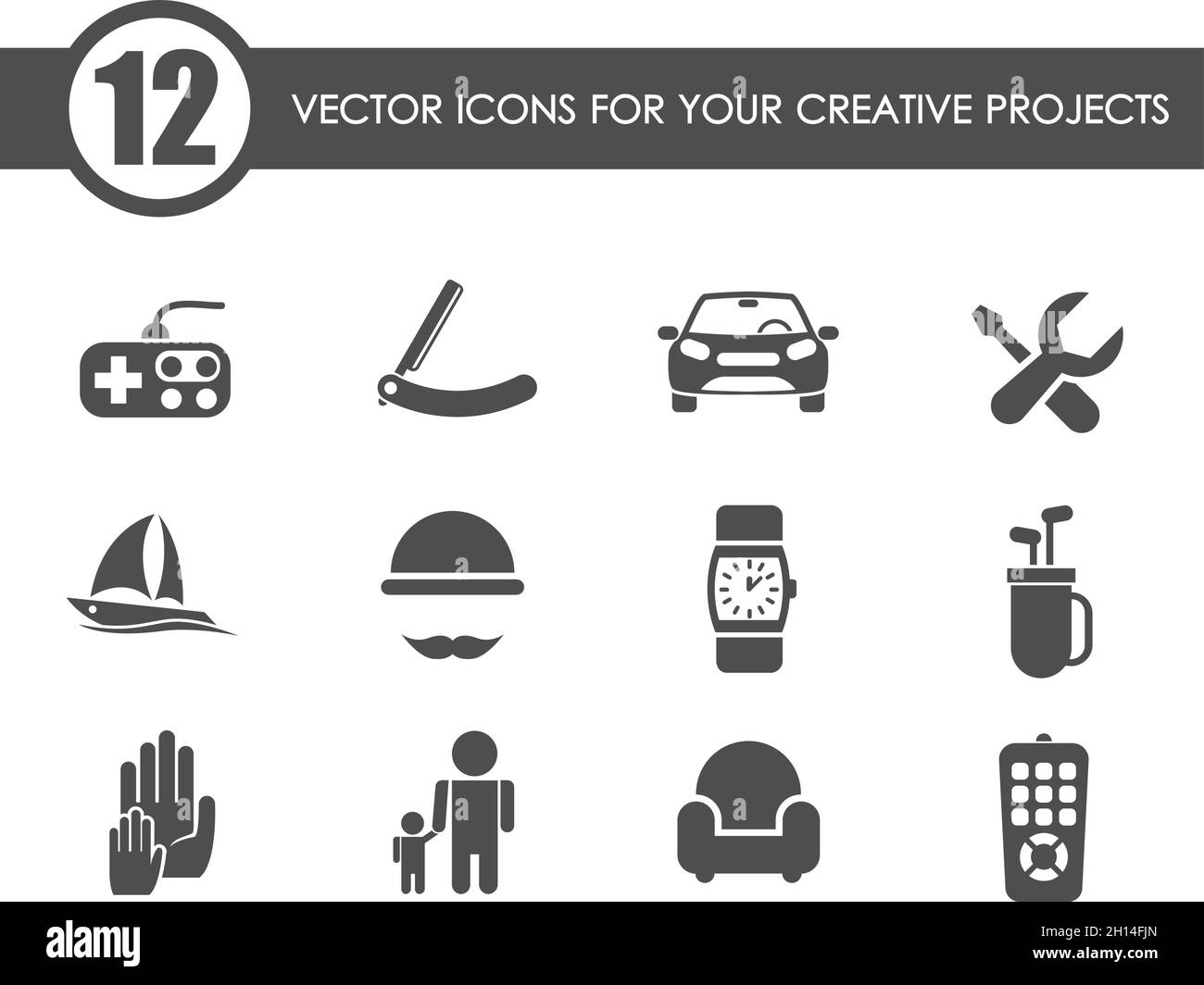fathers day vector icons Stock Vector Image & Art - Alamy