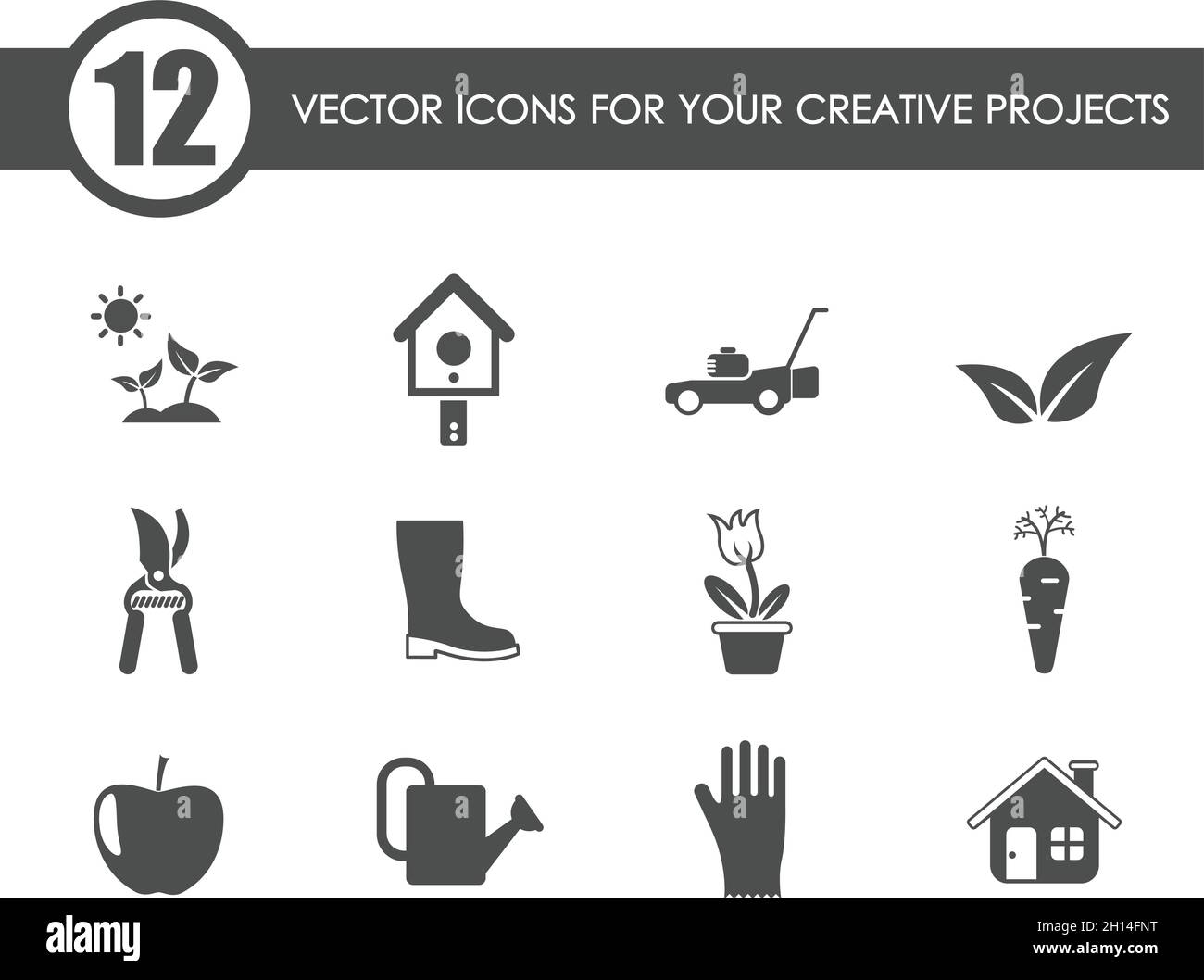 gardening vector icons Stock Vector