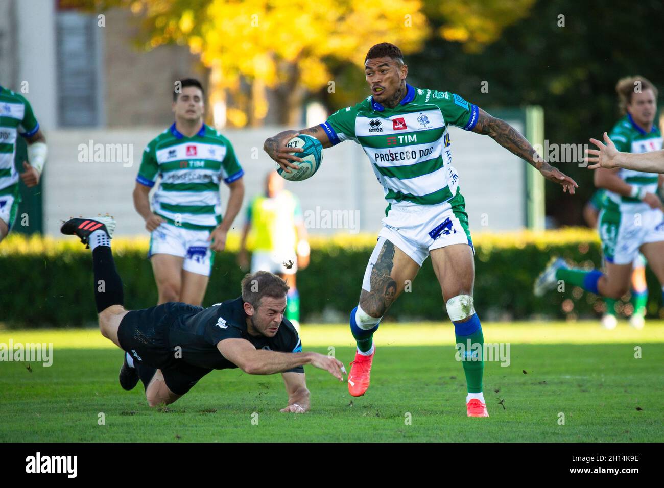 Monigo stadium, Treviso, Italy, October 16, 2021, Monty Ioane (Benetton  Treviso) during Benetton Rugby vs Ospreys - United Rugby Championship match  Credit: Live Media Publishing Group/Alamy Live News Stock Photo - Alamy