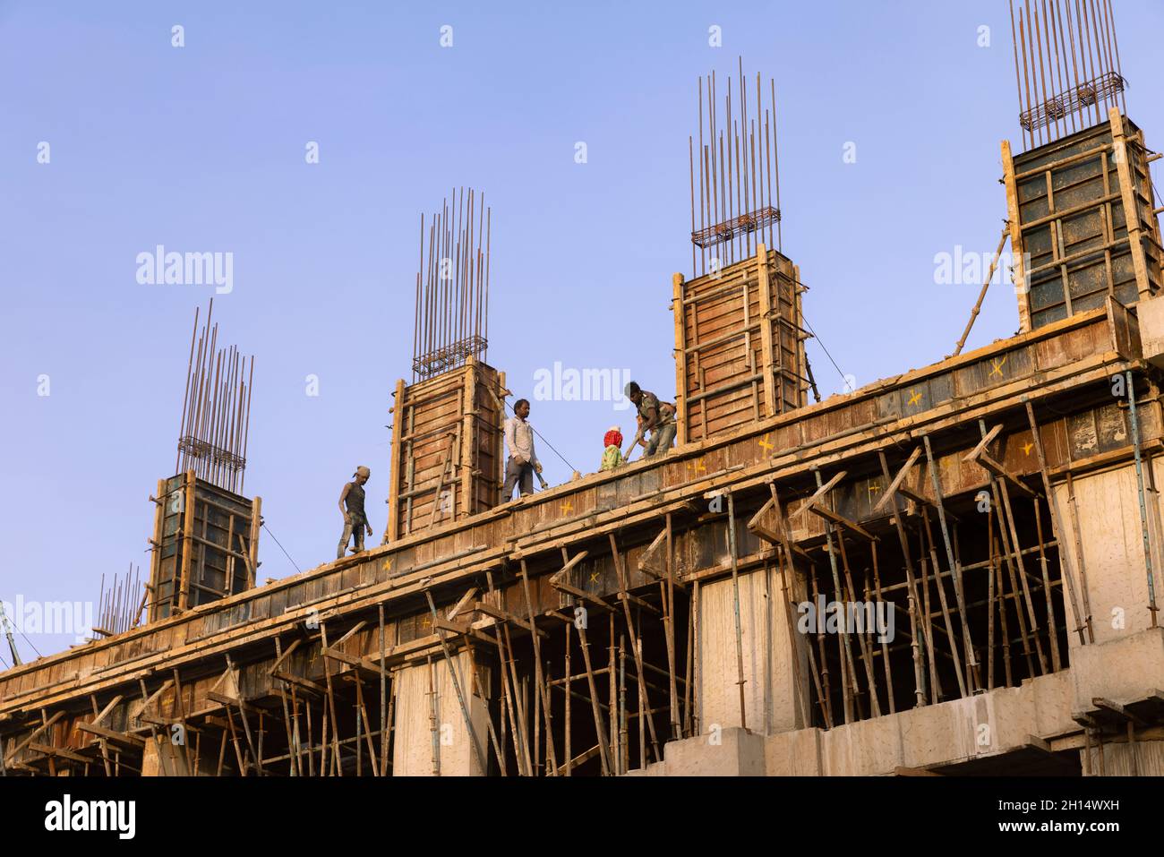 Residential construction in Gandhinagar, Gujarat, India Stock Photo