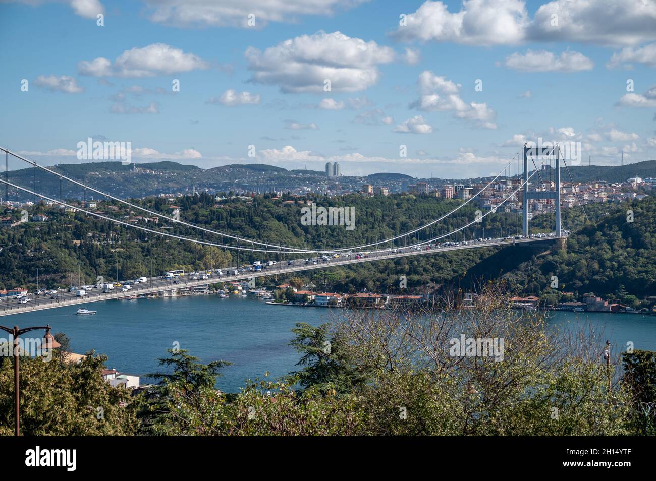 ISTANBUL, TURKEY - OCTOBER 12 ,2021: Panoramic view of Istanbul Bosphorus on sunset. Istanbul Bosphorus, Fatih Sultan Mehmet Bridge Beautiful cloudy b Stock Photo - Alamy ISTANBUL, TURKEY - OCTOBER 12 ,2021: Panoramic view of Istanbul Bosphorus on sunset. Istanbul Bosphorus, Fatih Sultan Mehmet Bridge Beautiful cloudy b Stock Photo - Alamy