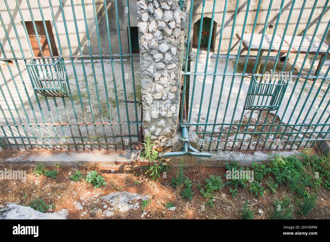 An empty beast of prey cages in Split Zoo, Croatia, August 24, 2021. (CTK Photo/Libor Sojka