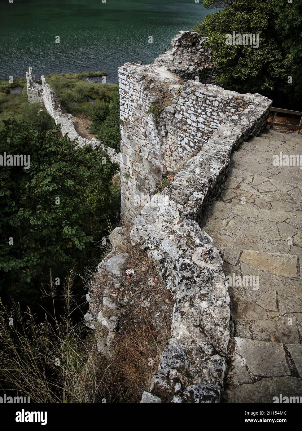Wall in Butrint, Albania. Stock Photo