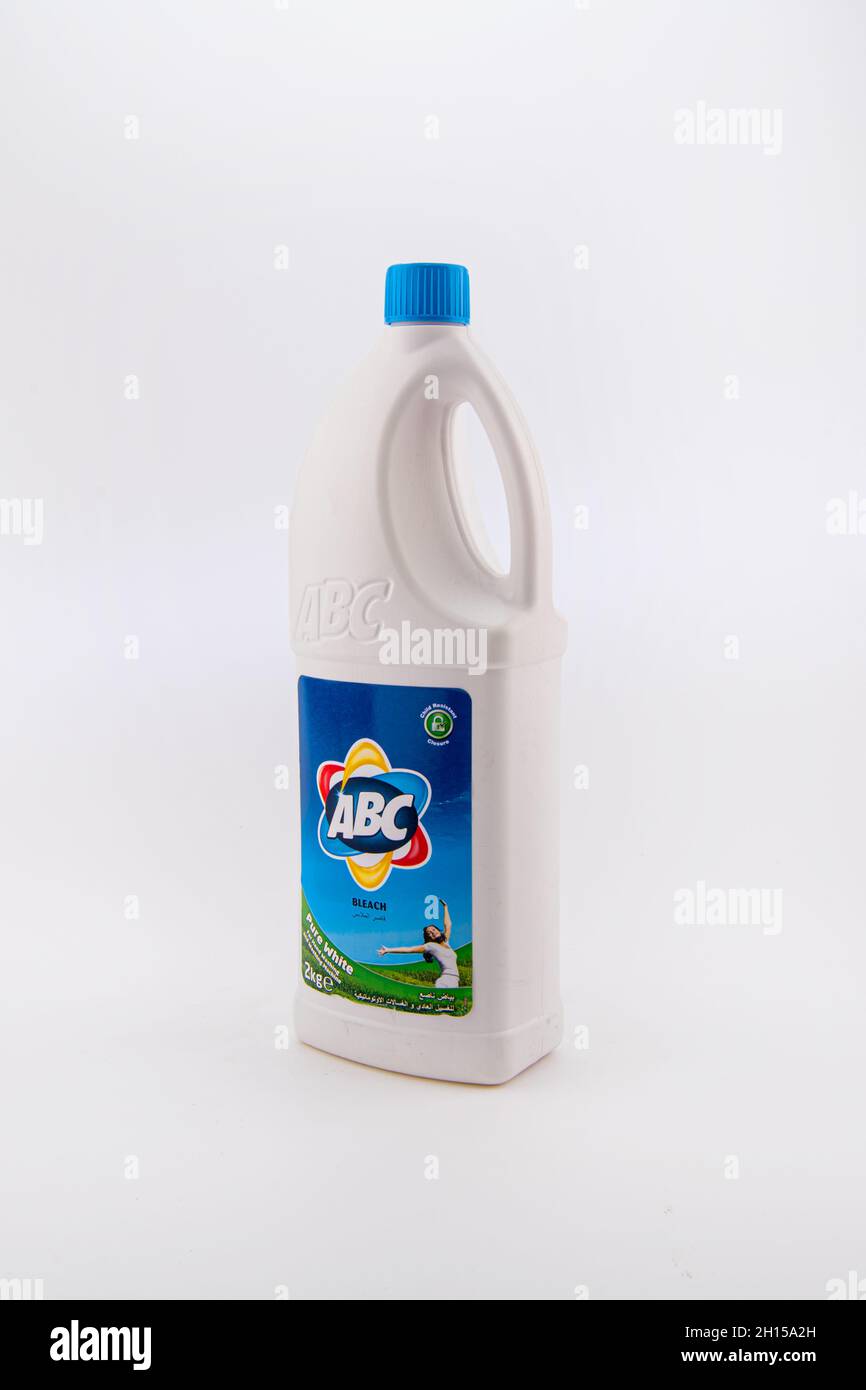 Abc Pure White Cloth Bleach on isolated background Stock Photo