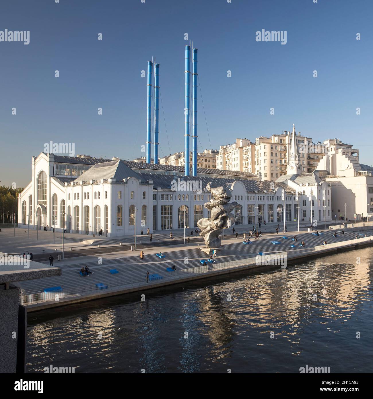 Moscow, Russia September 4, 2021. Urs Fischer's sculpture Big Clay 4