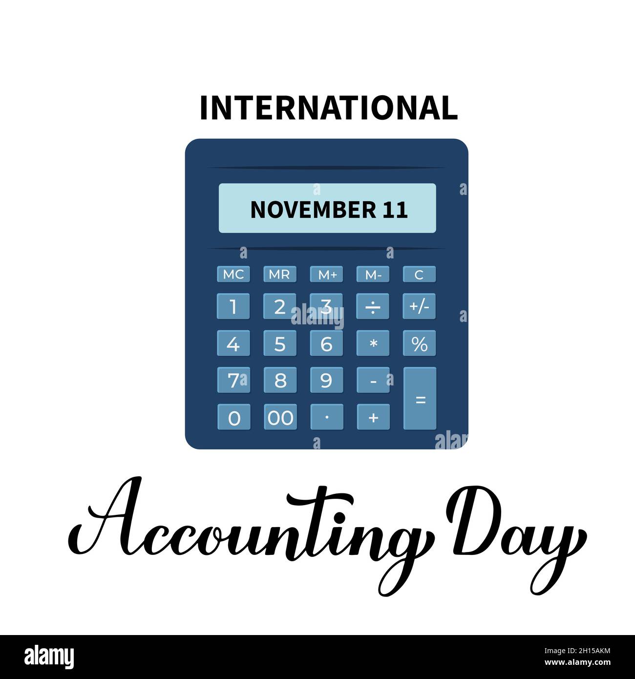 International Accounting Day calligraphy hand lettering. Holiday on