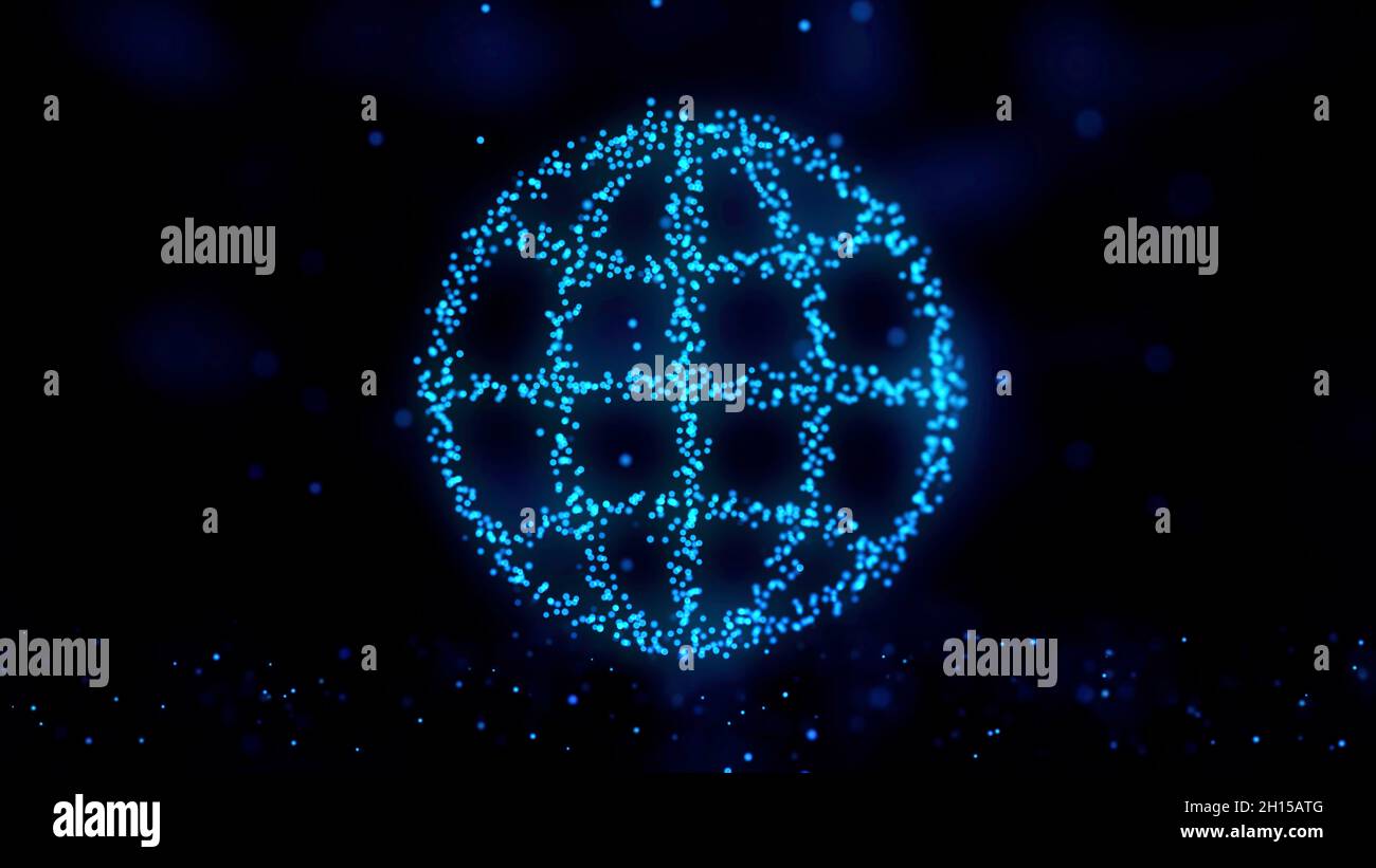 Animation of plexus network from Internet symbol on colorful background ...