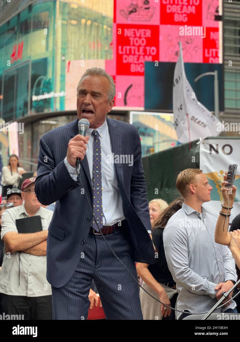 New York NY Oct 16: Time Square Rally for Freedom. Protestors along ...