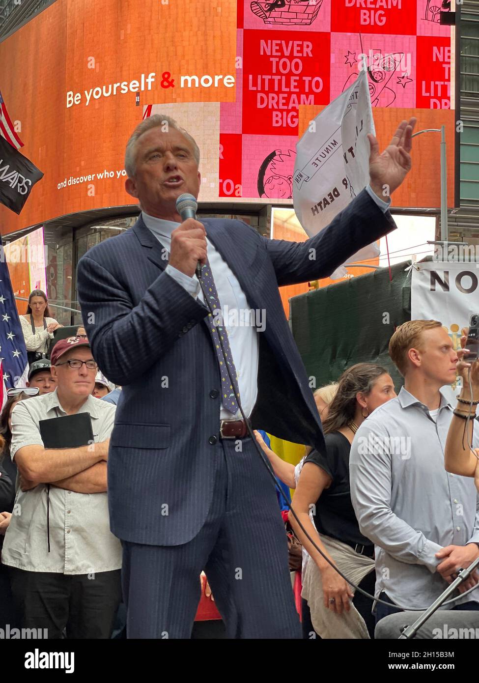 New York NY Oct 16: Time Square Rally for Freedom. Protestors along ...