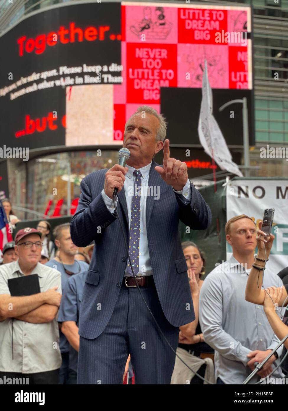 New York NY Oct 16: Time Square Rally for Freedom. Protestors along ...