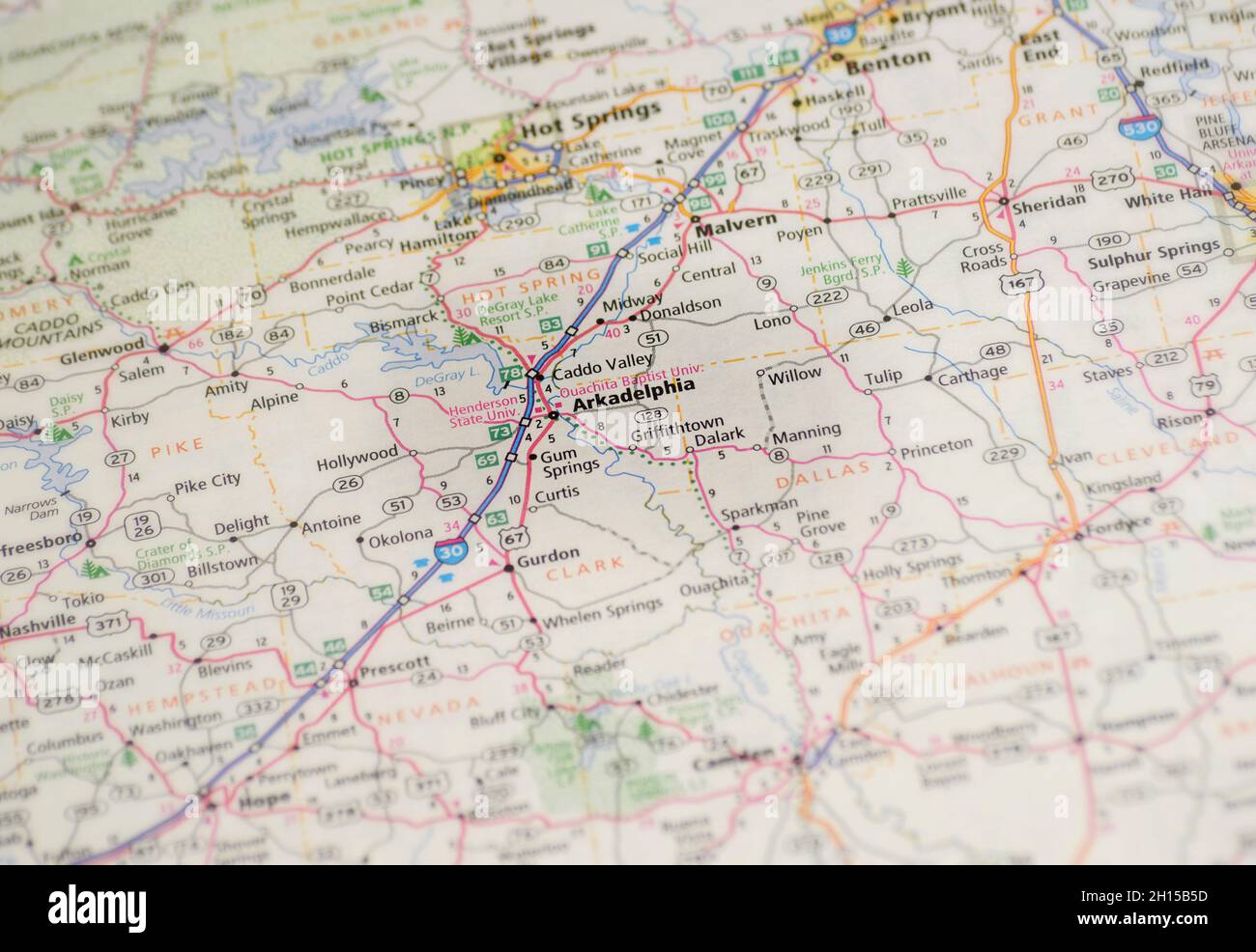 Arkadelphia arkansas map hires stock photography and images Alamy