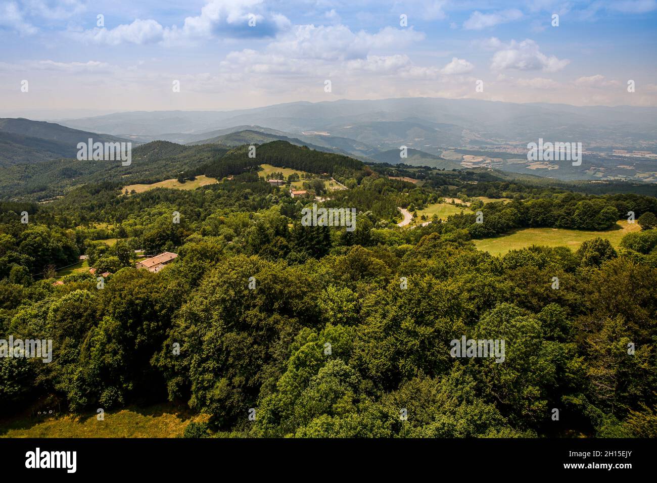 Italy Tuscany La Verna Landscape Stock Photo