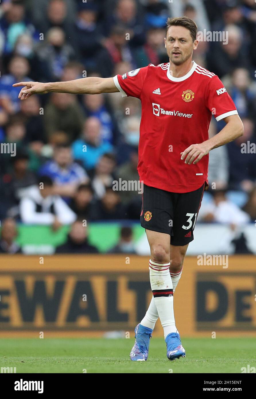 Leicester, England, 16th October 2021.  Nemanja Matic of Manchester United during the Premier League match at the King Power Stadium, Leicester. Picture credit should read: Darren Staples / Sportimage Stock Photo