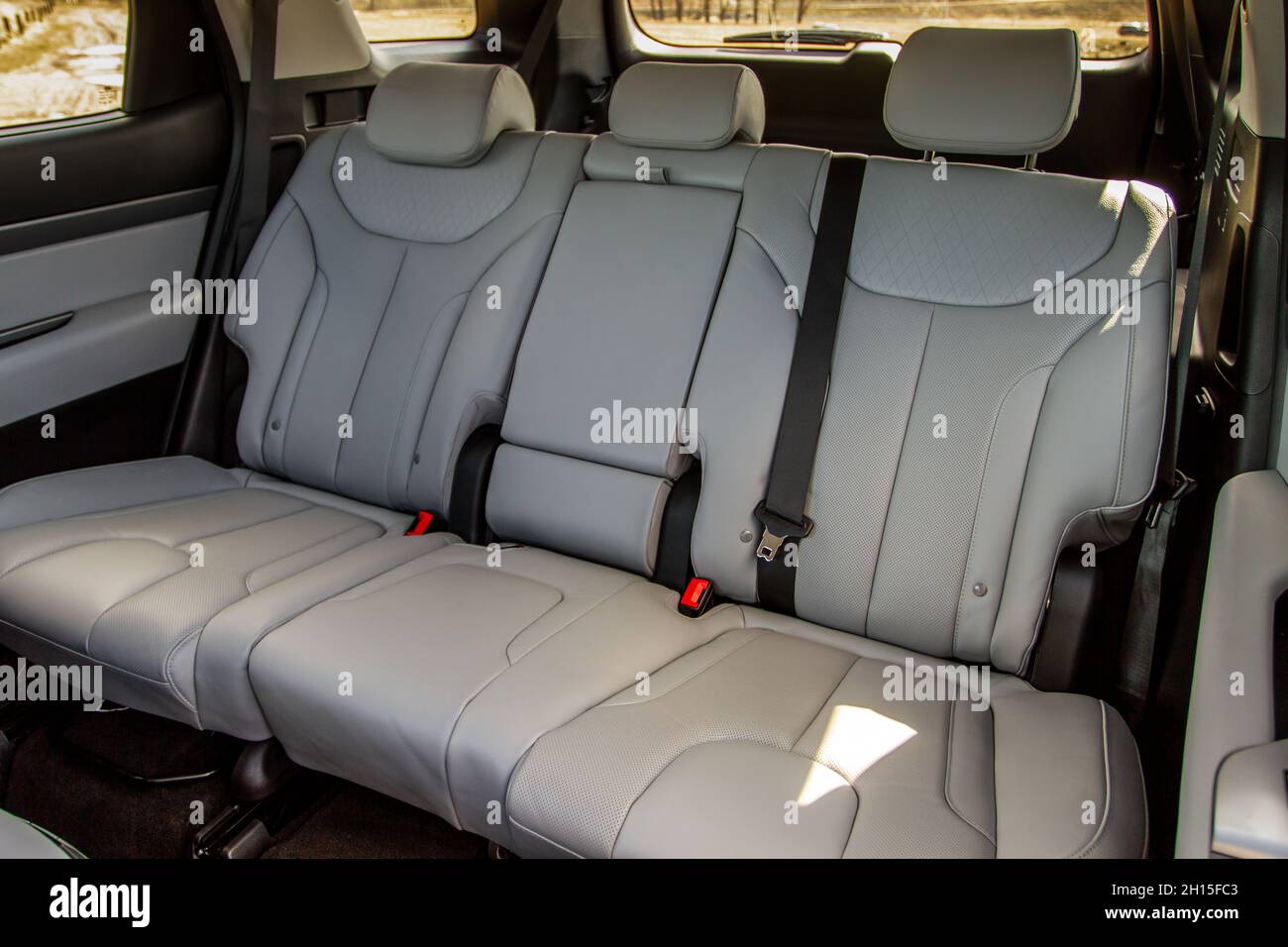 MOSCOW, RUSSIA APRIL 10, 2021 Hyundai Palisade LX2 Interior close up