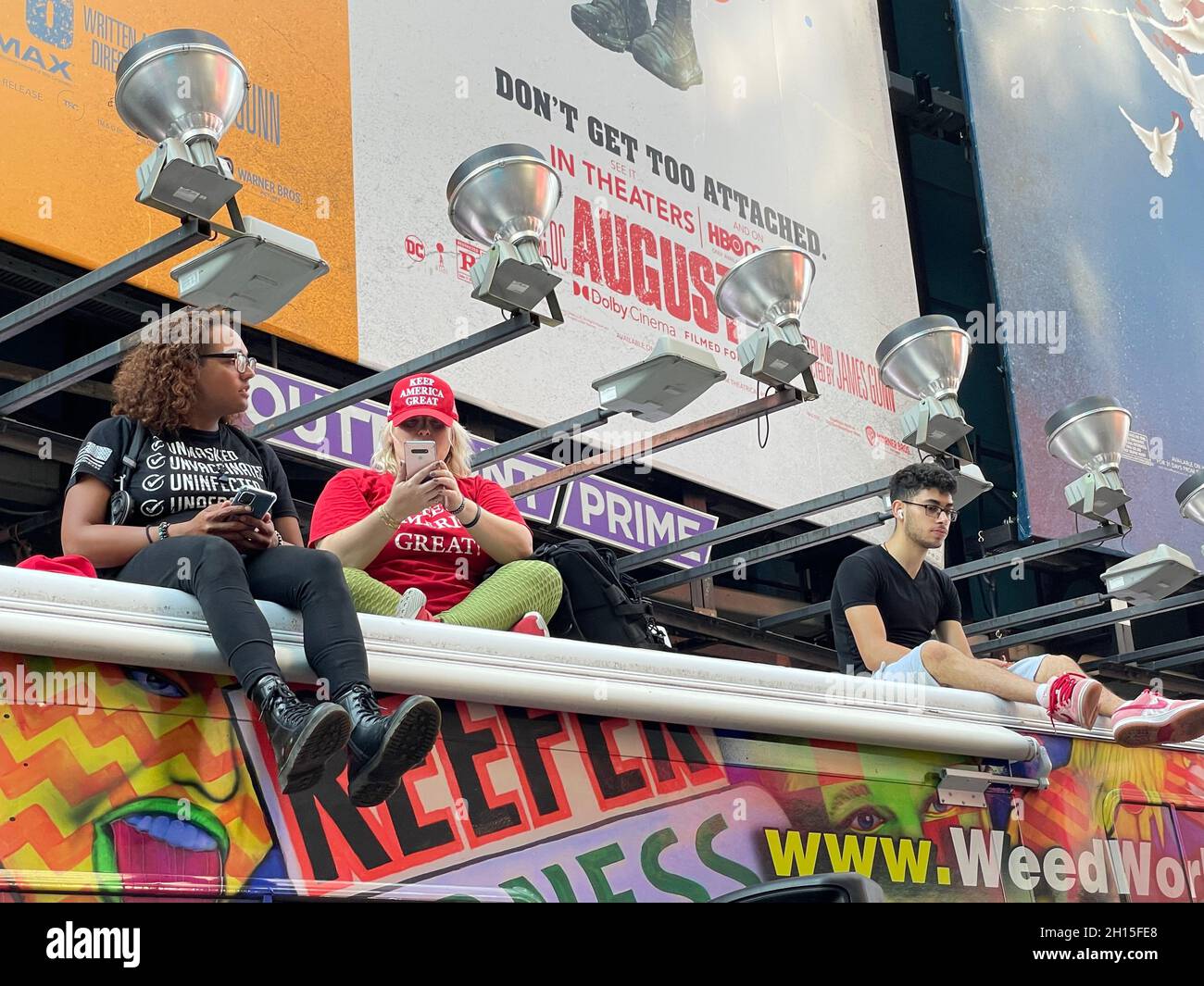 New York NY Oct 16: Time Square Rally for Freedom. Protestors rally in ...