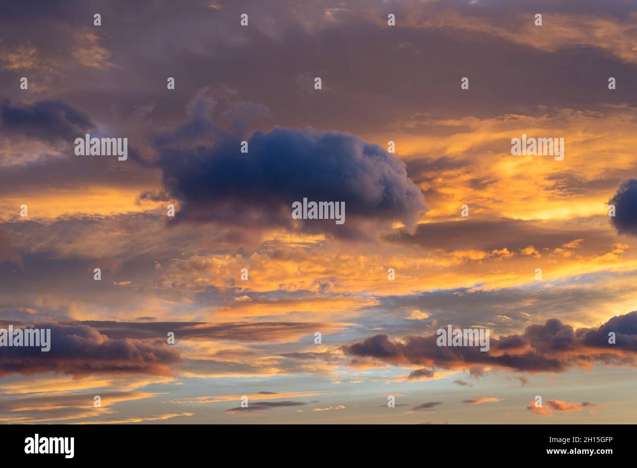 scenic clouds at sunset colorful mediterranean sky abstract background Stock Photo