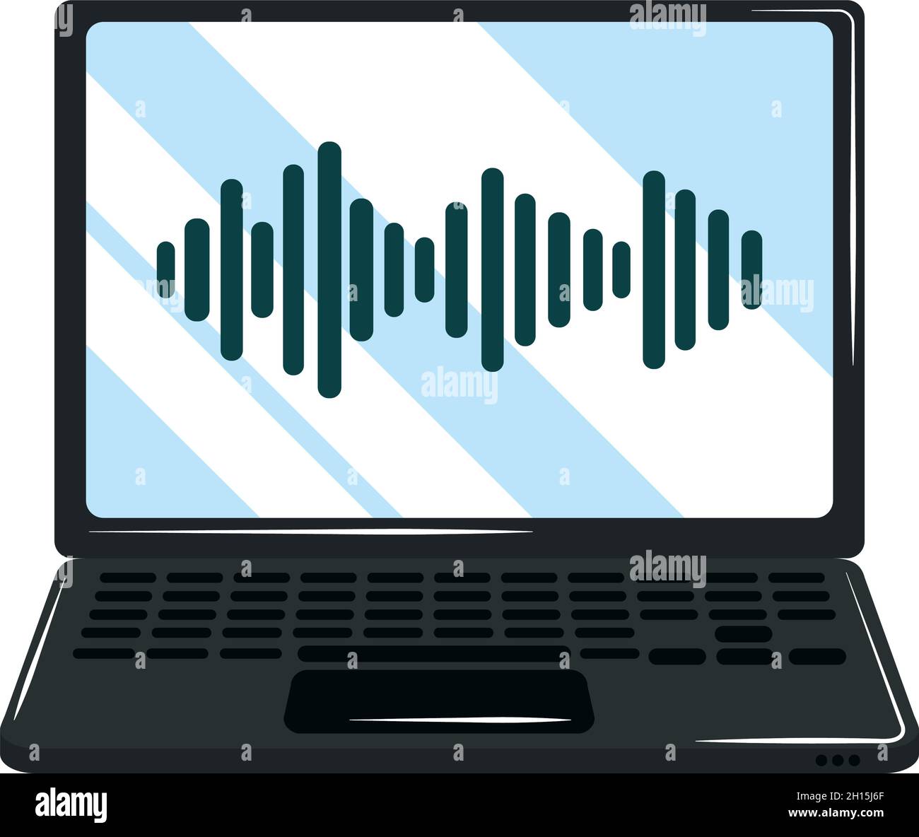 Laptop equalizer sound Stock Vector Images Alamy