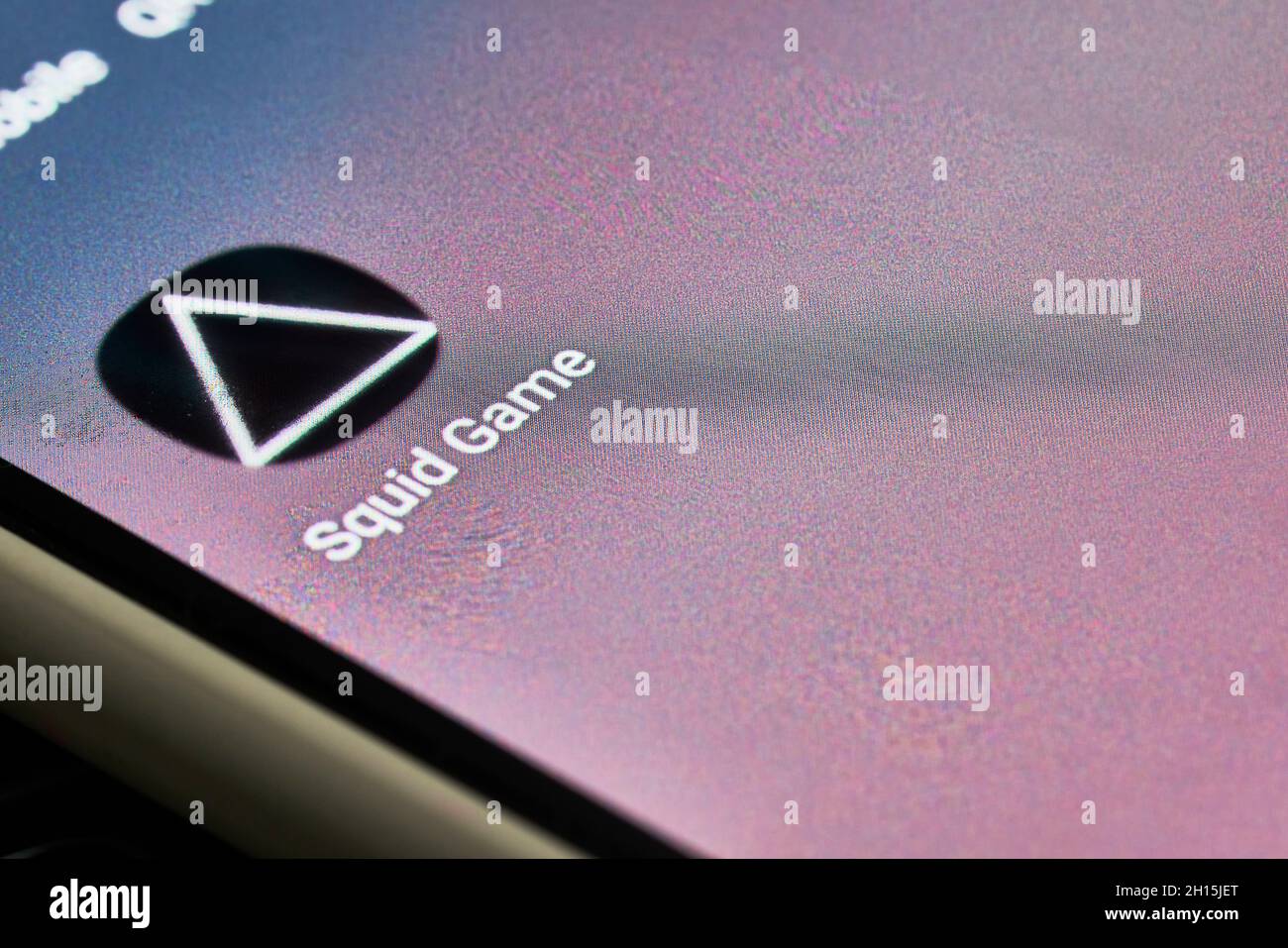 Tashkent, Uzbekistan - 14 October 2021: Mobile game - squid game