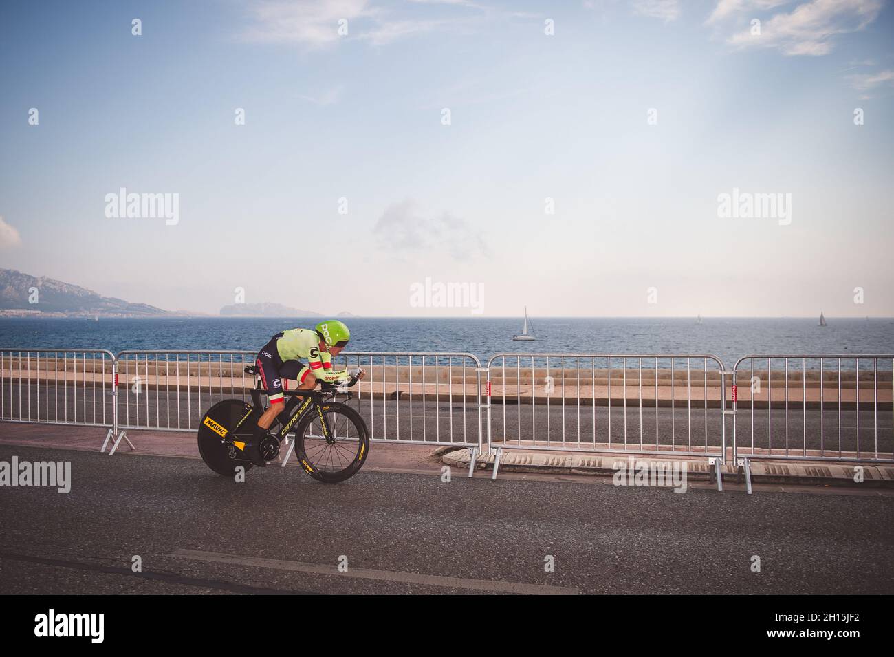 July 22nd 2017, Marseilles, France; Cycling, Tour de France Stage 20, individual time trial; Rigoberto Uran. Stock Photo