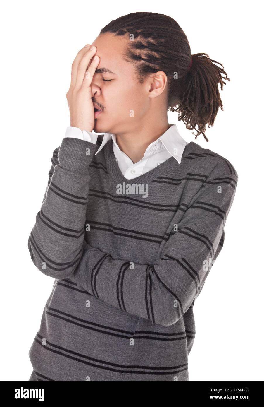 businessman African man wearing casual clothing isolated on white background Stock Photo