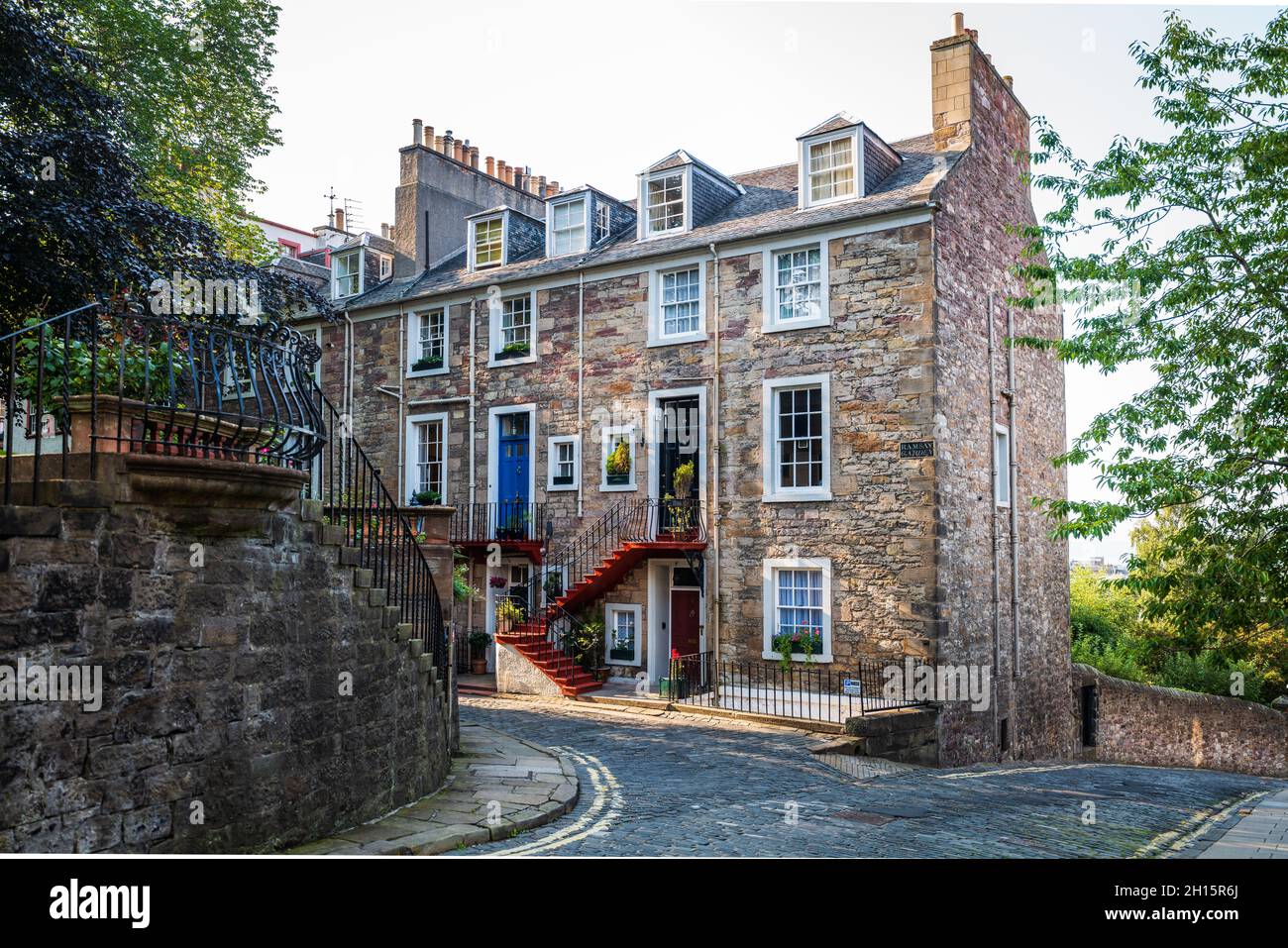 Ramsay Garden, Castlehill, Edinburgh, Scotland, United Kingdom, GB Stock Photo