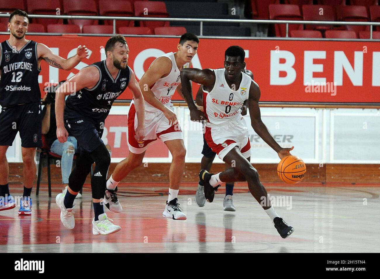 Lisbon, 10/16/2021 - SL Benfica received tonight the UD Oliveirense at  Pavilhão da Luz, in a game counting for the National Basketball  Championship of the 2021/22 season. Eduardo Francisco ( Ã lvaro