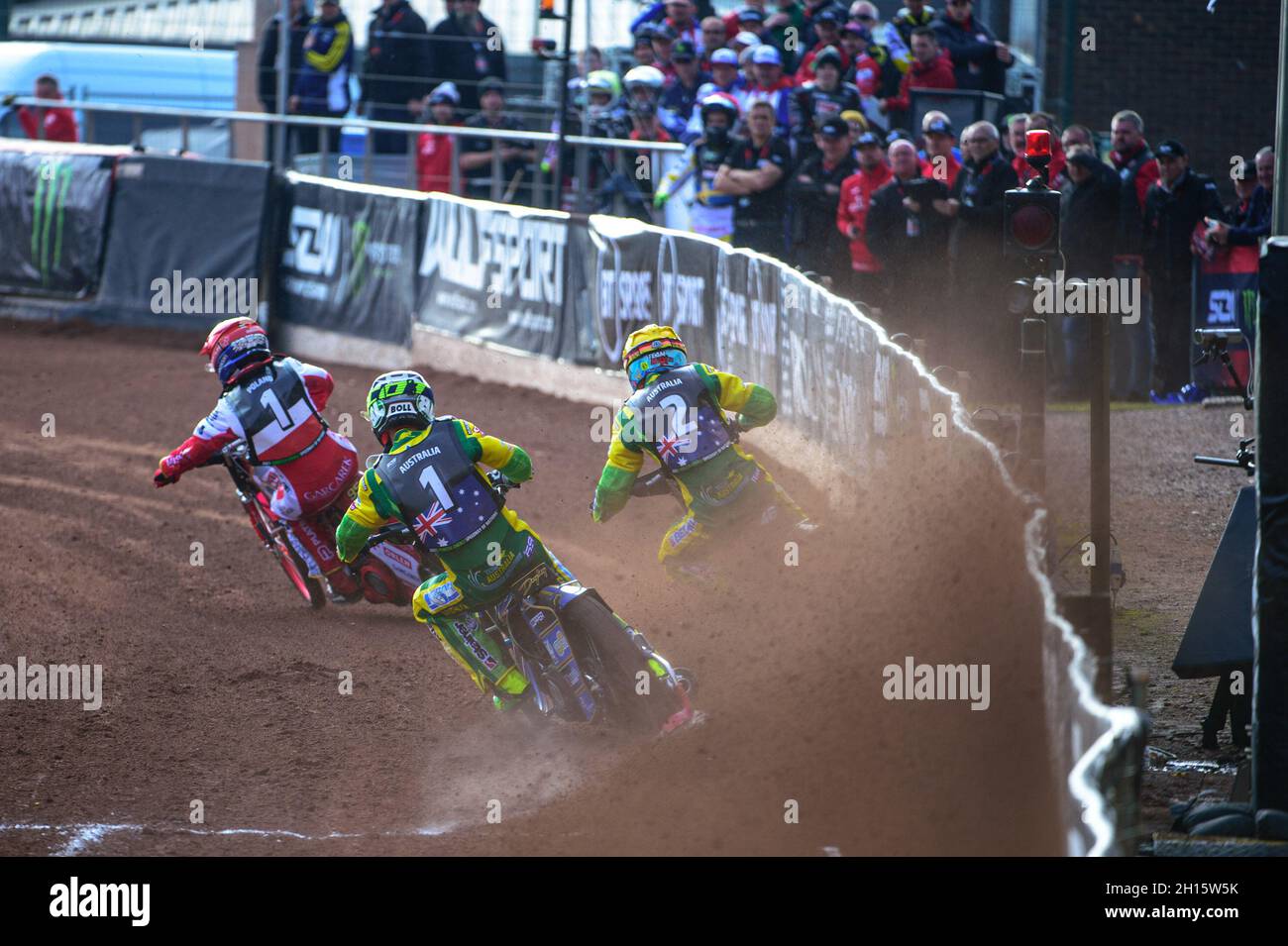 MANCHESTER, UK. OCT 16TH   during the Monster Energy FIM Speedway of Nations at the National Speedway Stadium, Manchester on Saturday  16th October 2021. (Credit: Ian Charles | MI News) Stock Photo
