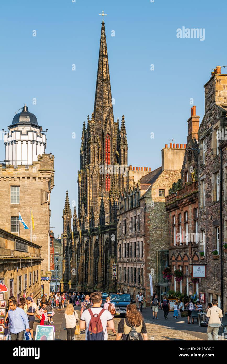 Castlehill, Royal Mile, Edinburgh, Scotland, United Kingdom, UK Stock Photo