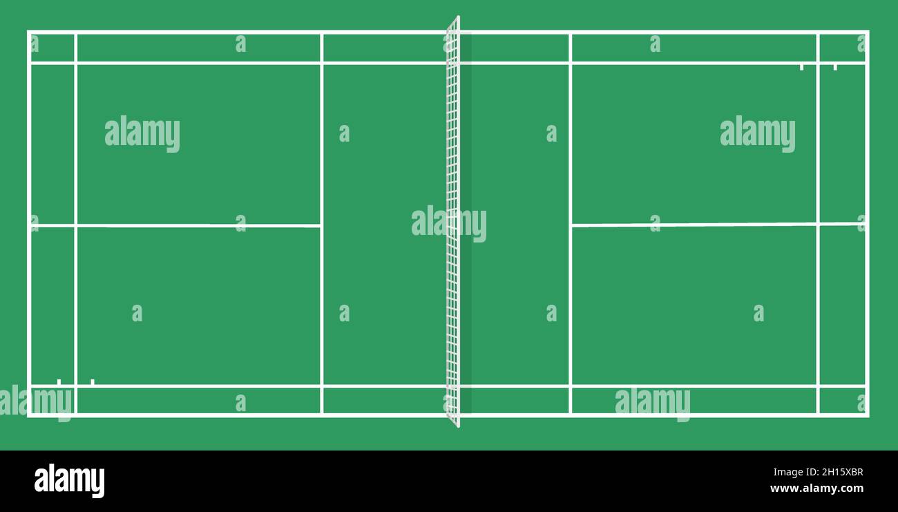 badminton court sports field template top view Stock Vector Image & Art
