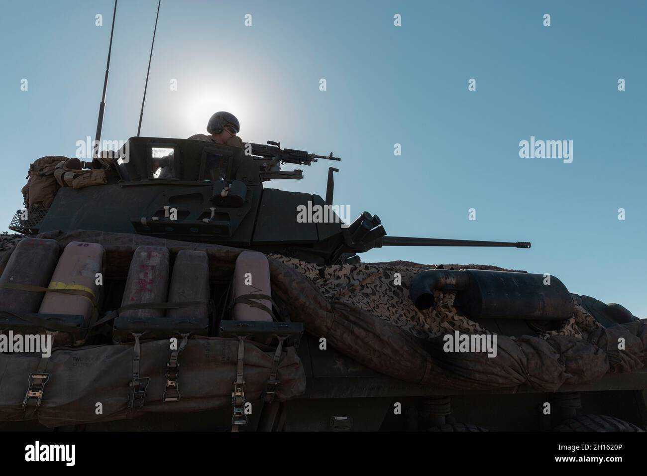 U.S. Marines with 2nd Light Armored Reconnaissance Battalion, attached ...