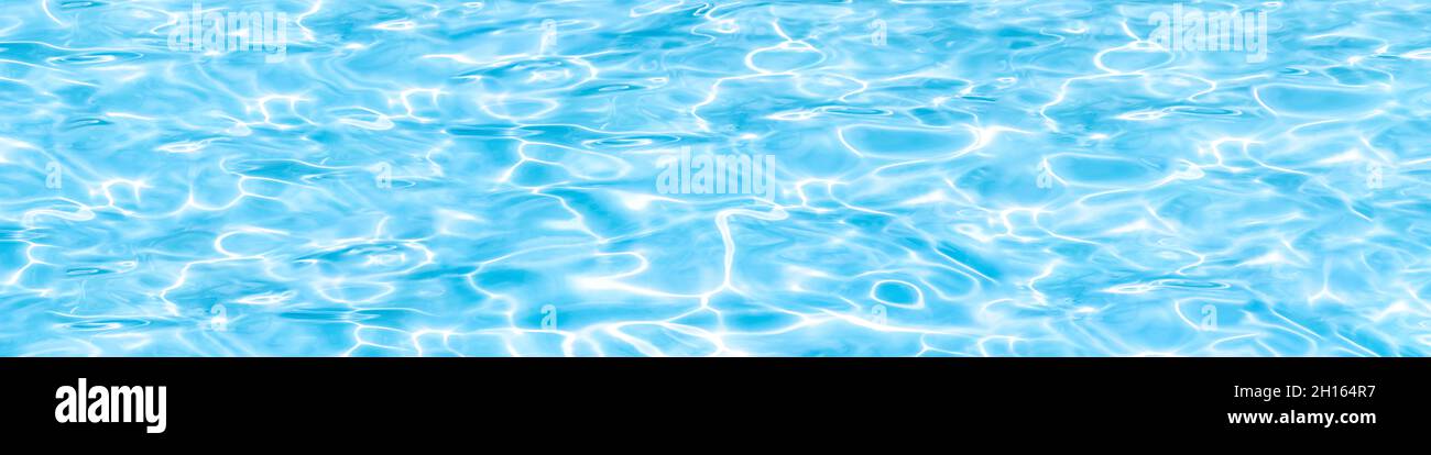 Clear pool water ripples, Blue water surface with waves background Stock Photo
