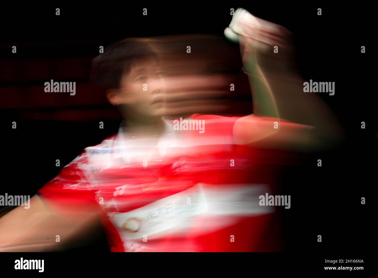 Aarhus, Denmark. 16th Oct, 2021. Chen Yufei of China competes in 