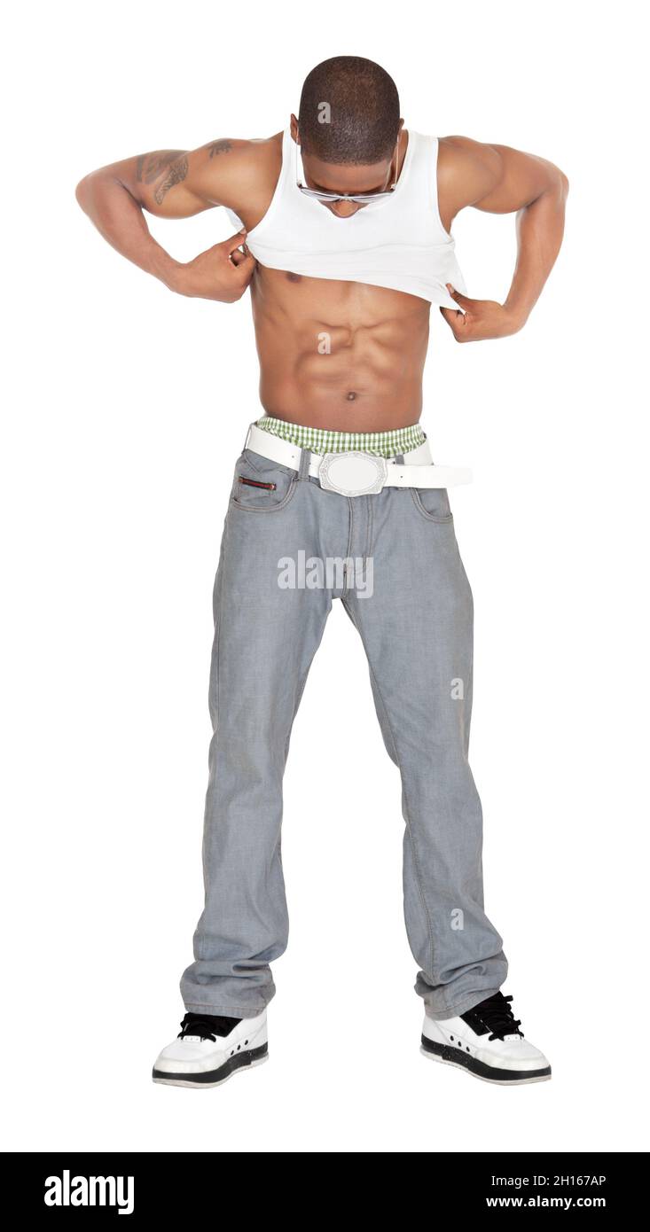 Portrait athletic handsome african american Cut Out Stock Images ...