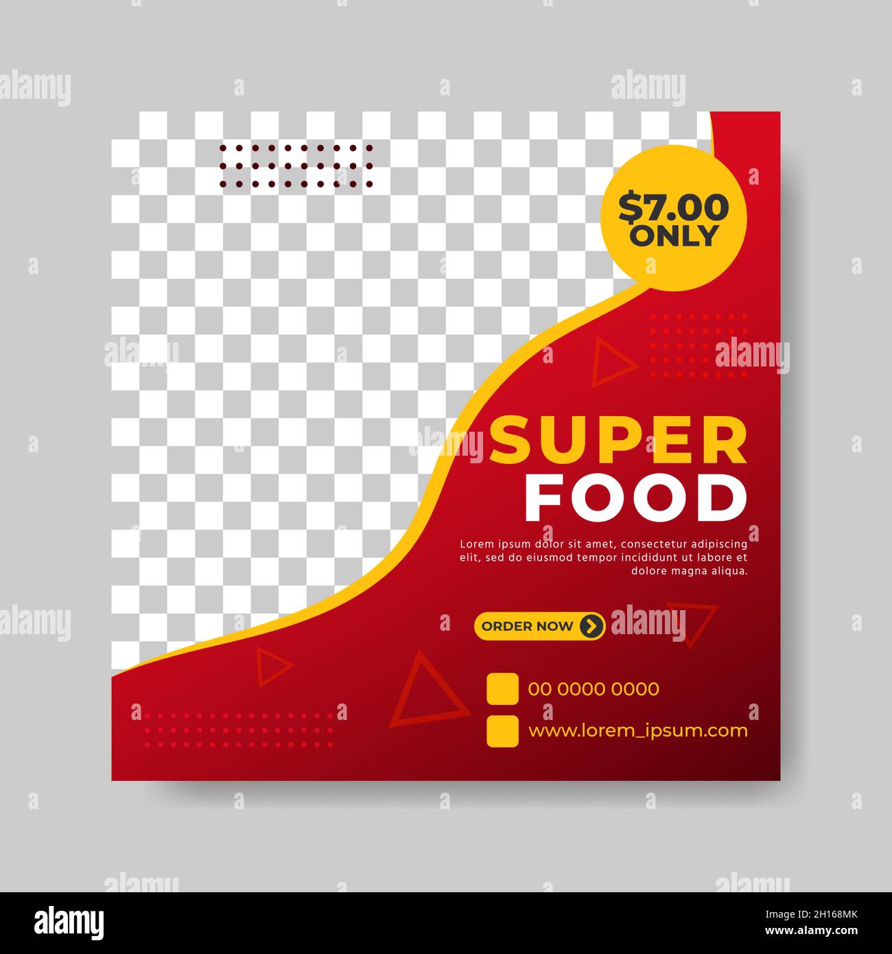 Flyer or social media post template food menu themed Stock Vector Image ...